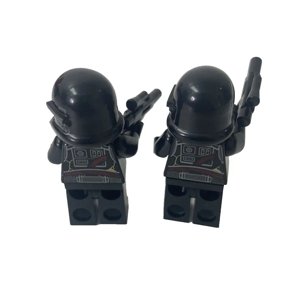 Custom Death Trooper Minifigure Set 2pc Star Wars Imperial Guard Black Excellent - Picture 3 of 4